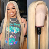 13x4 Lace Front 613 Blonde Straight Virgin Human Hair Wig